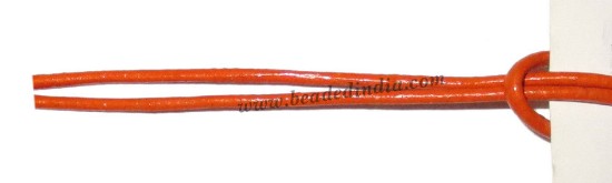 Picture of Leather Cords 0.5mm (half mm) round, regular color - orange.