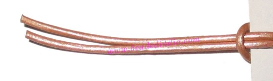Picture of Leather Cords 0.5mm (half mm) round, metallic color - sand.