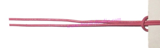 Picture of Leather Cords 0.5mm (half mm) round, regular color - pink.