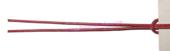 Picture of Leather Cords 0.5mm (half mm) round, regular color - deep pink.