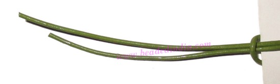 Picture of Leather Cords 0.5mm (half mm) round, regular color - matian green.