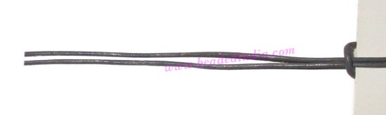 Picture of Leather Cords 0.5mm (half mm) round, regular color - grey.