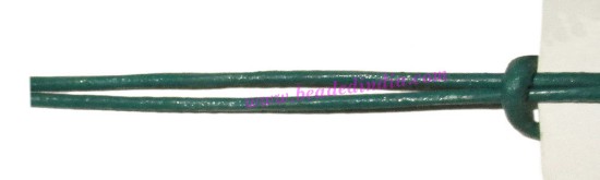 Picture of Leather Cords 1.0mm (one mm) round, regular color - leaf green.