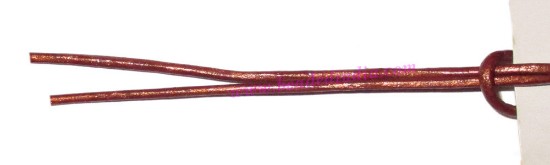 Picture of Leather Cords 1.0mm (one mm) round, regular color - ruby red.