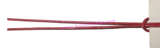 Picture of Leather Cords 1.0mm (one mm) round, regular color - deep pink.