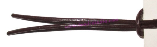 Picture of Leather Cords 1.0mm (one mm) round, regular color - chocolate.