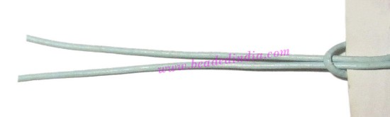 Picture of Leather Cords 1.5mm (one and half mm) round, regular color - sky blue.