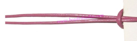 Picture of Leather Cords 1.5mm (one and half mm) round, regular color - light purple.