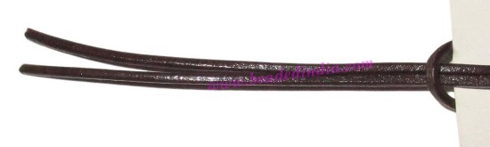 Picture of Leather Cords 1.5mm (one and half mm) round, regular color - dark brown.