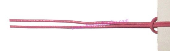 Picture of Leather Cords 1.5mm (one and half mm) round, regular color - pink.