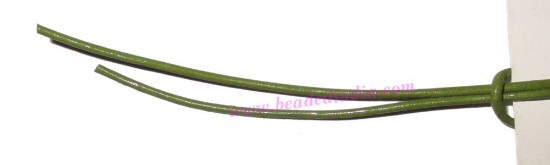 Picture of Leather Cords 1.5mm (one and half mm) round, regular color - matian green.