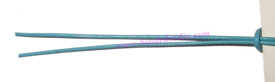 Picture of Leather Cords 1.5mm (one and half mm) round, regular color - light turquoise.