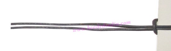 Picture of Leather Cords 1.5mm (one and half mm) round, regular color - grey.