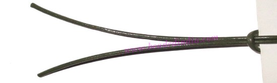 Picture of Leather Cords 1.5mm (one and half mm) round, regular color - military green.
