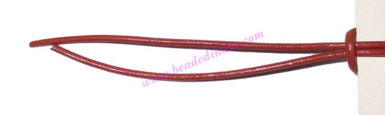 Picture of Leather Cords 1.5mm (one and half mm) round, regular color - rust.