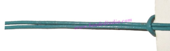 Picture of Leather Cords 2.0mm (two mm) round, regular color - turquoise.