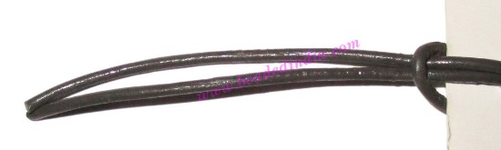 Picture of Leather Cords 2.5mm (two and half mm) round, regular color - carbon grey.