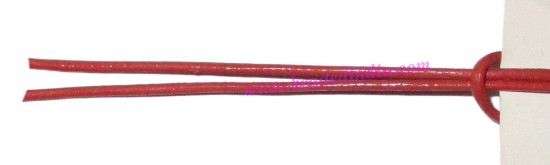 Picture of Leather Cords 2.5mm (two and half mm) round, regular color - magenta.