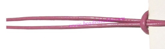 Picture of Leather Cords 2.5mm (two and half mm) round, regular color - light purple.