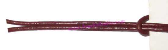 Picture of Leather Cords 2.5mm (two and half mm) round, regular color - tan brown.
