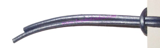 Picture of Leather Cords 2.5mm (two and half mm) round, metallic color - power blue.