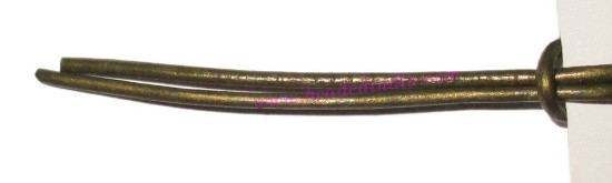 Picture of Leather Cords 2.5mm (two and half mm) round, metallic color - dark green.