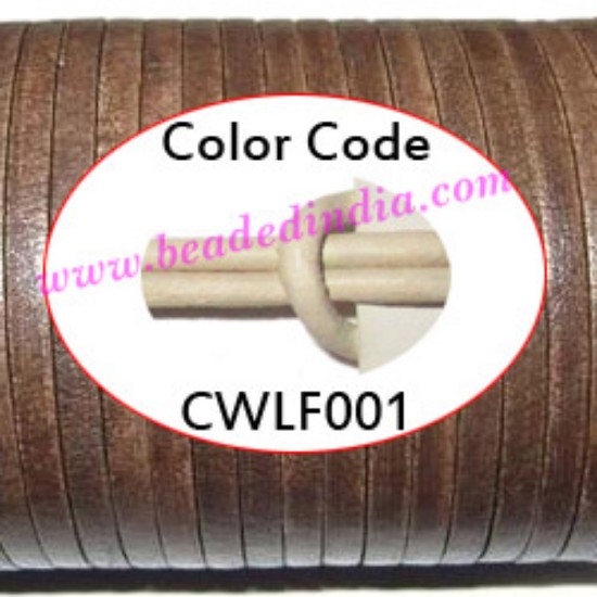 Picture of Leather Cords 1.5mm flat, regular color - white.