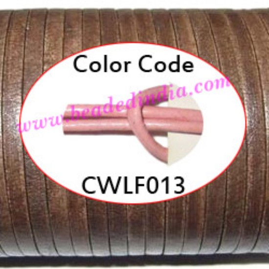 Picture of Leather Cords 1.5mm flat, regular color - baby pink.