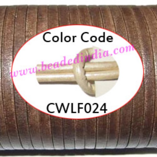 Picture of Leather Cords 1.5mm flat, metallic color - silver.