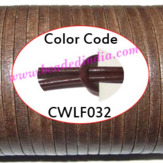 Picture of Leather Cords 1.5mm flat, regular color - light tan brown.