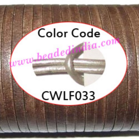 Picture of Leather Cords 1.5mm flat, metallic color - steel grey.