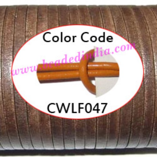 Picture of Leather Cords 1.5mm flat, regular color - marigold.