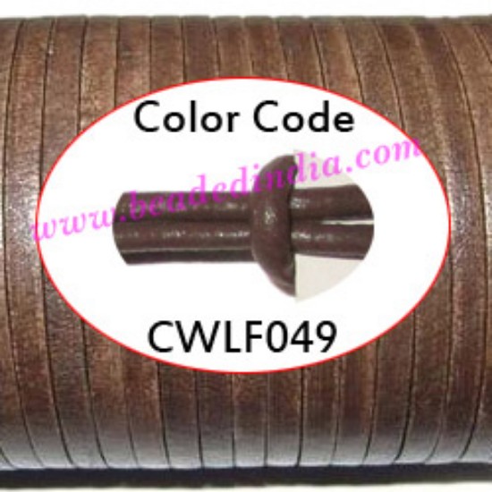 Picture of Leather Cords 1.5mm flat, regular color - walnut.