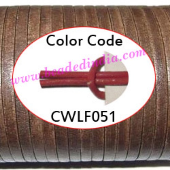 Picture of Leather Cords 1.5mm flat, regular color - deep pink.