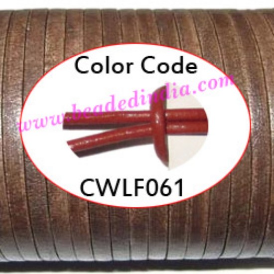 Picture of Leather Cords 1.5mm flat, regular color - rust.