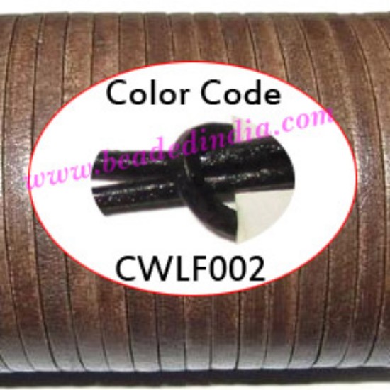 Picture of Leather Cords 2.0mm flat, regular color - black.
