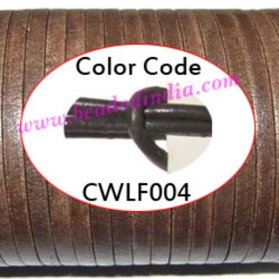 Picture of Leather Cords 2.0mm flat, regular color - carbon grey.