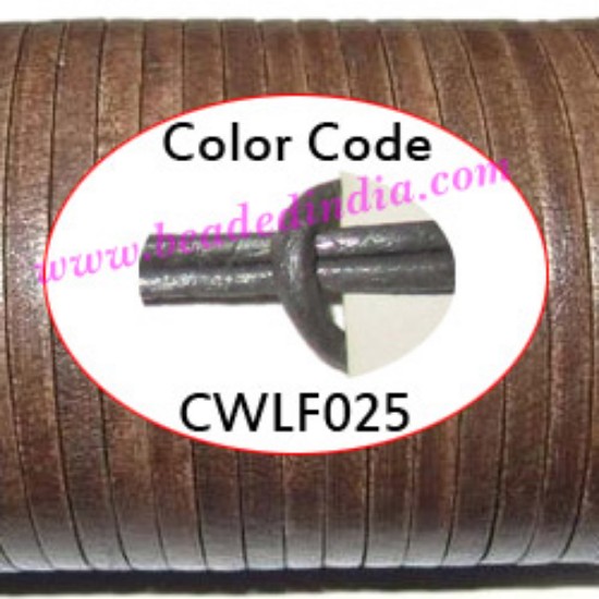 Picture of Leather Cords 2.0mm flat, metallic color - grey.