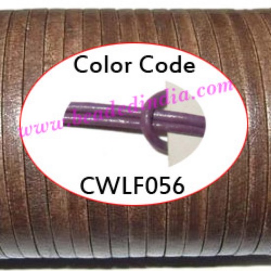 Picture of Leather Cords 2.0mm flat, regular color - lilac.