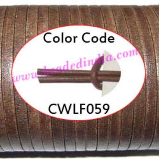 Picture of Leather Cords 2.0mm flat, regular color - camel.