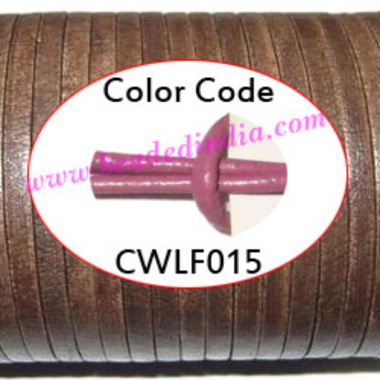 Picture of Leather Cords 2.5mm flat, regular color - light purple.