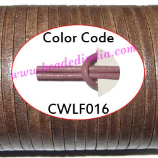 Picture of Leather Cords 2.5mm flat, regular color - pale purple.