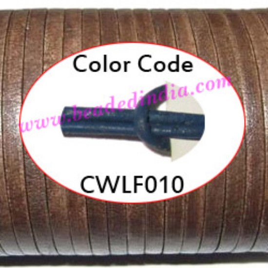 Picture of Leather Cords 3.0mm flat, regular color - blue.