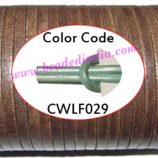 Picture of Leather Cords 3.0mm flat, metallic color - shell.