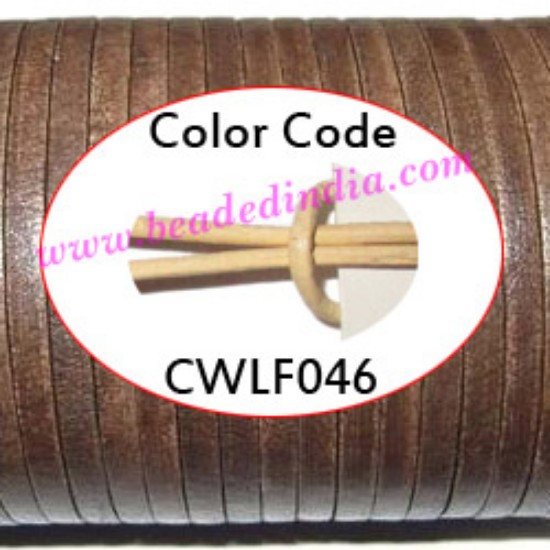 Picture of Leather Cords 3.0mm flat, regular color - off white.