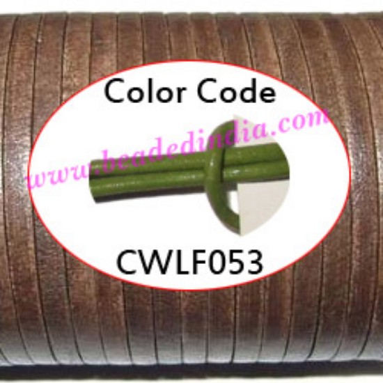 Picture of Leather Cords 3.0mm flat, regular color - matian green.