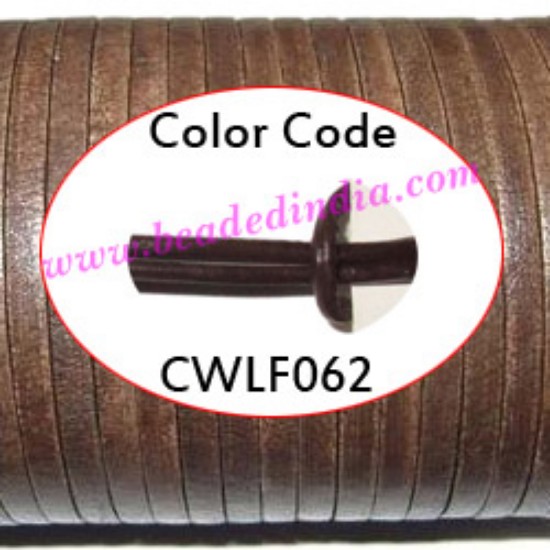 Picture of Leather Cords 3.0mm flat, regular color - chocolate.