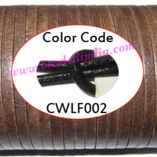 Picture of Leather Cords 5.0mm flat, regular color - black.