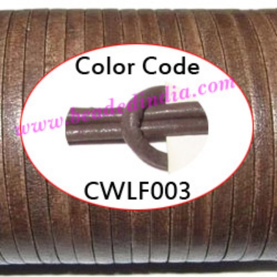 Picture of Leather Cords 5.0mm flat, regular color - tan.