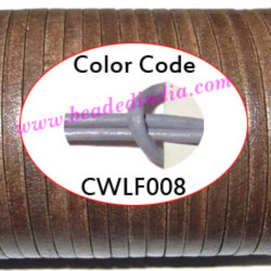 Picture of Leather Cords 5.0mm flat, regular color - lavender.